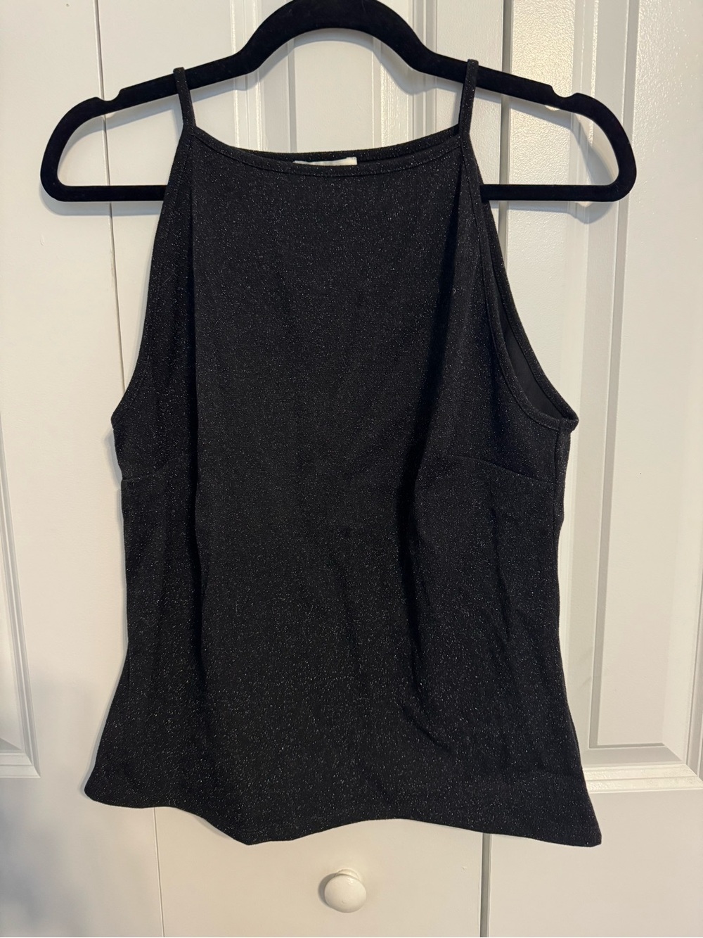 H&M Black Sparkle High-Neck Tank